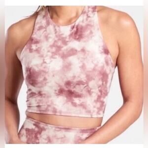 Athleta Conscious Crop Pink Tie Dye